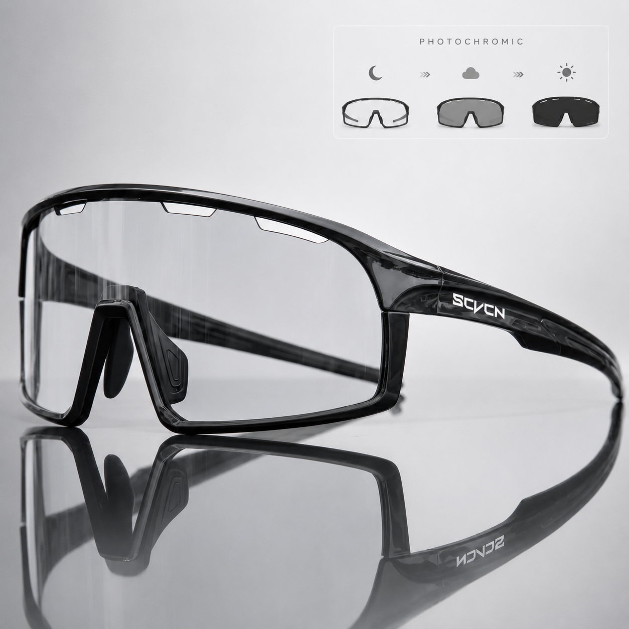 Lunettes de cyclisme photochromiques adaptatives | UV400