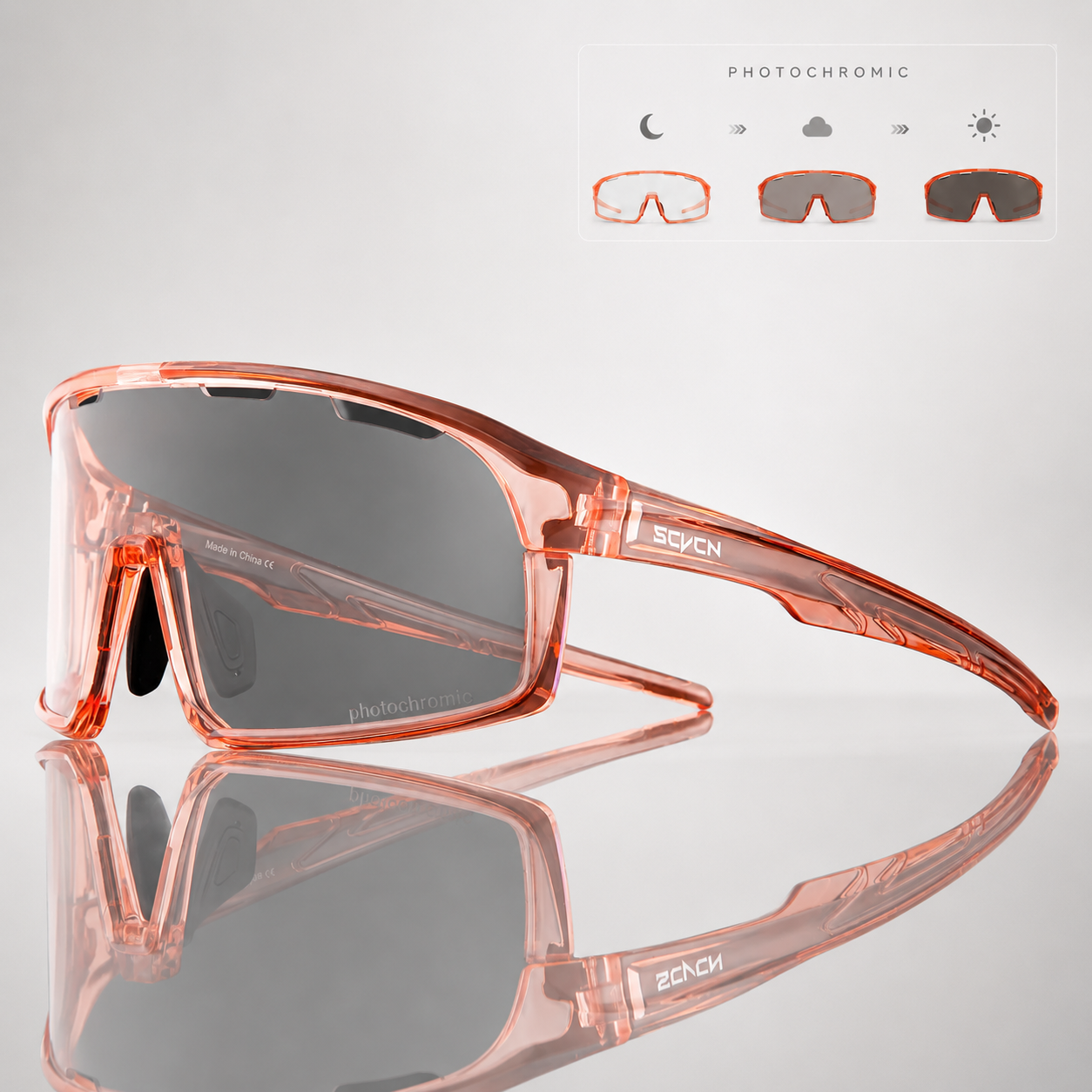 Lunettes de cyclisme photochromiques adaptatives | UV400