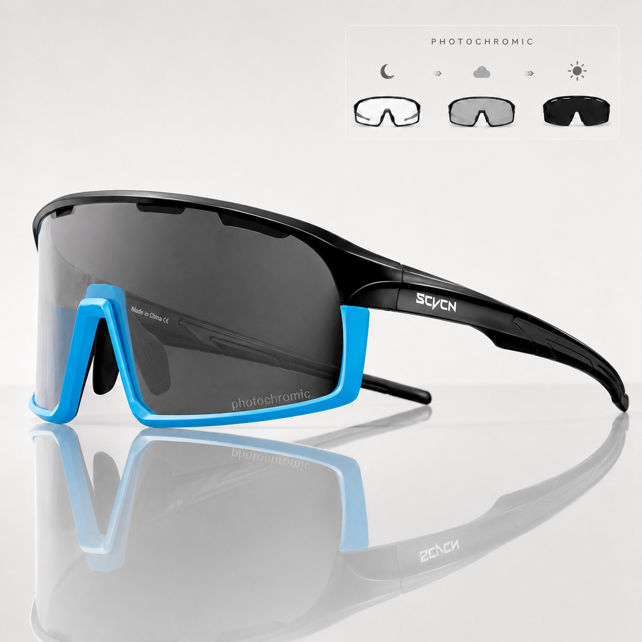 Lunettes de cyclisme photochromiques adaptatives | UV400