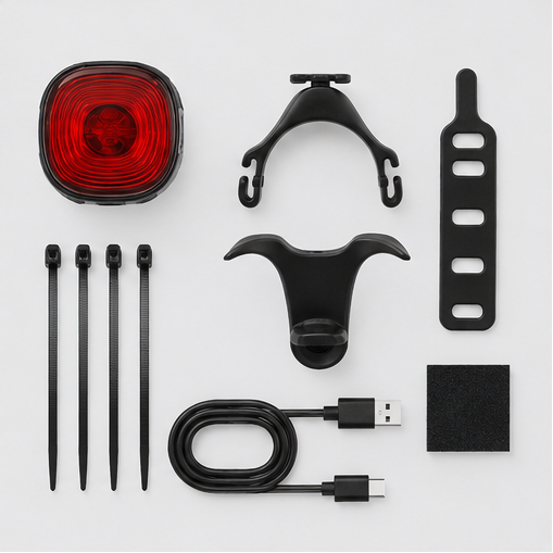 Smart Bicycle Rear Light with Brake Sensor and USB-C Charging