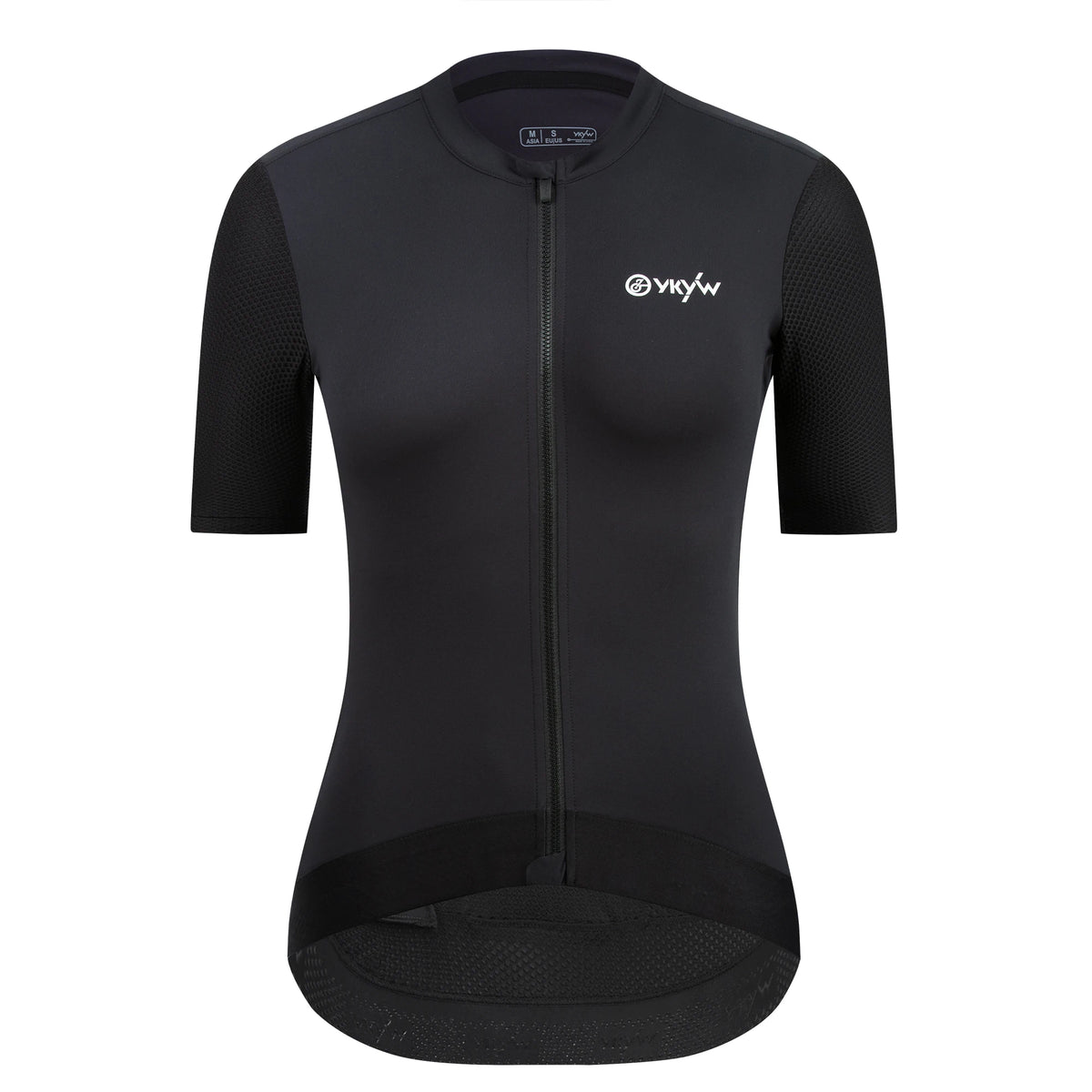 YKYWBIKE Maillot de cyclisme femme manches courtes, zip intégral