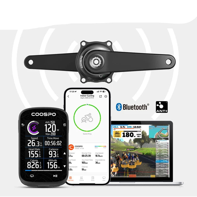 Spider Power Meter 110 BCD 4-Bolt ANT+ Bluetooth – Coospo S10