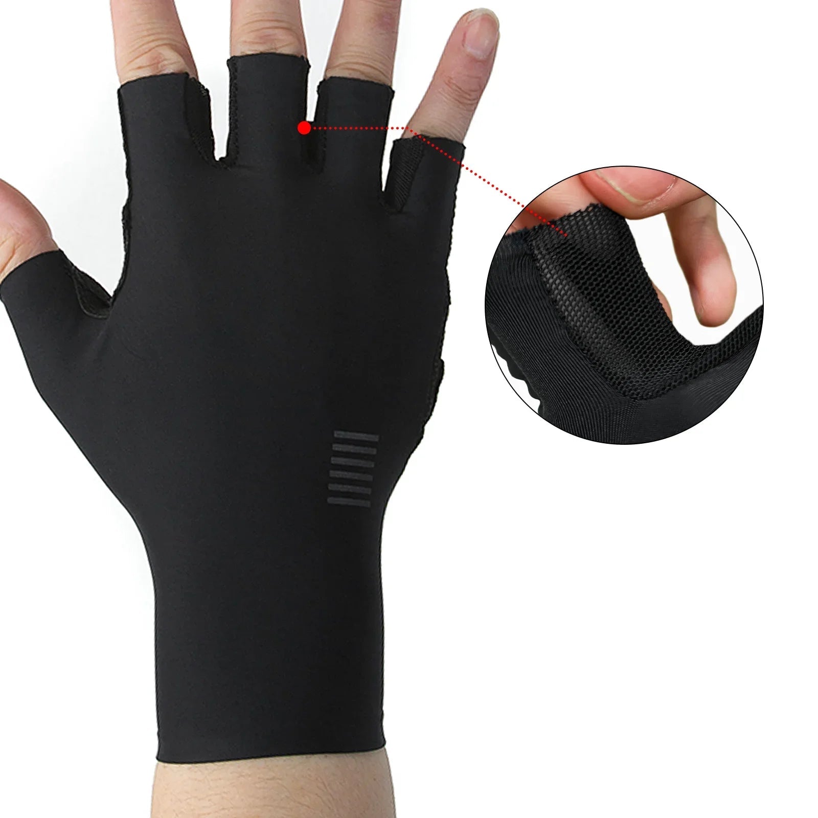 Cycling Gloves Half Finger Breathable Shock-Absorbing