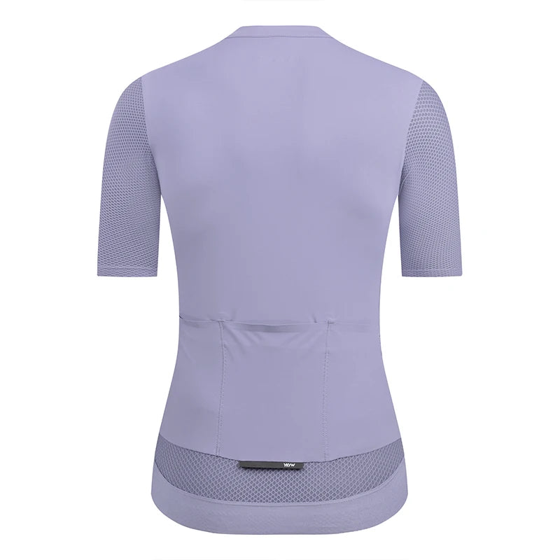 YKYWBIKE Maillot de cyclisme femme manches courtes, zip intégral