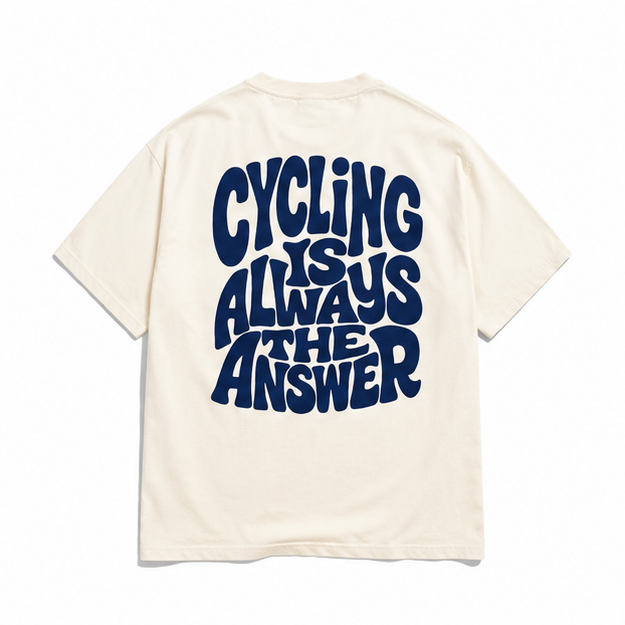Vintage Bicycle Oversized T-Shirt - Cycling is Always the Answer