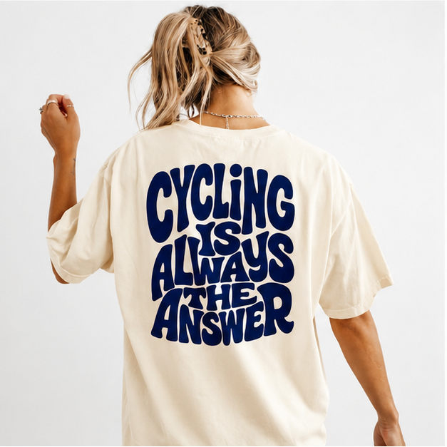 Vintage Bicycle Oversized T-Shirt - Cycling is Always the Answer