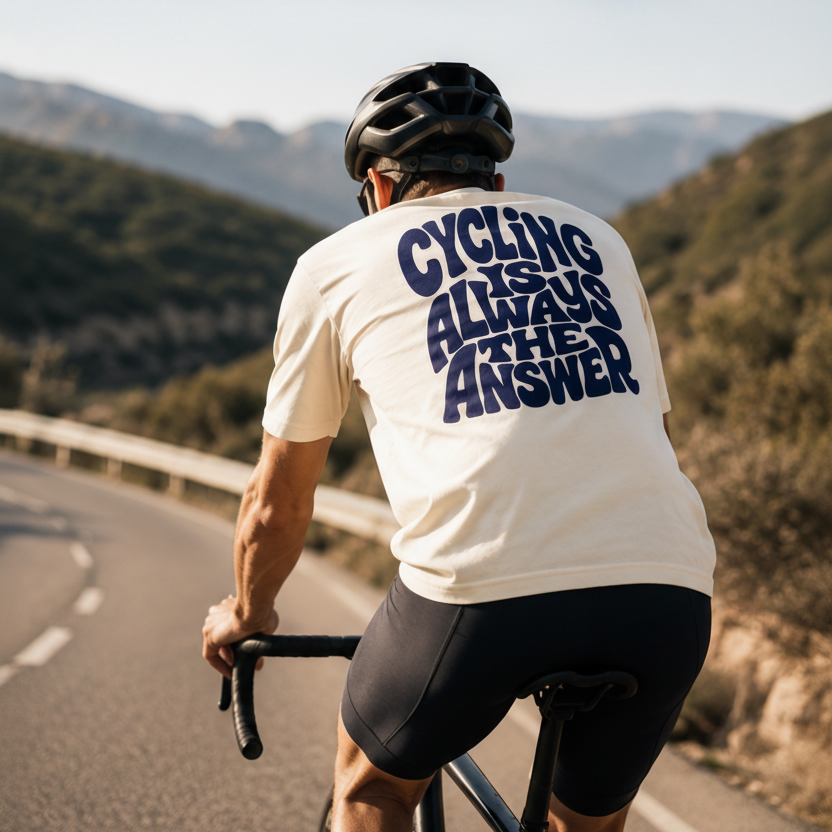 Vintage Bicycle Oversized T-Shirt - Cycling is Always the Answer