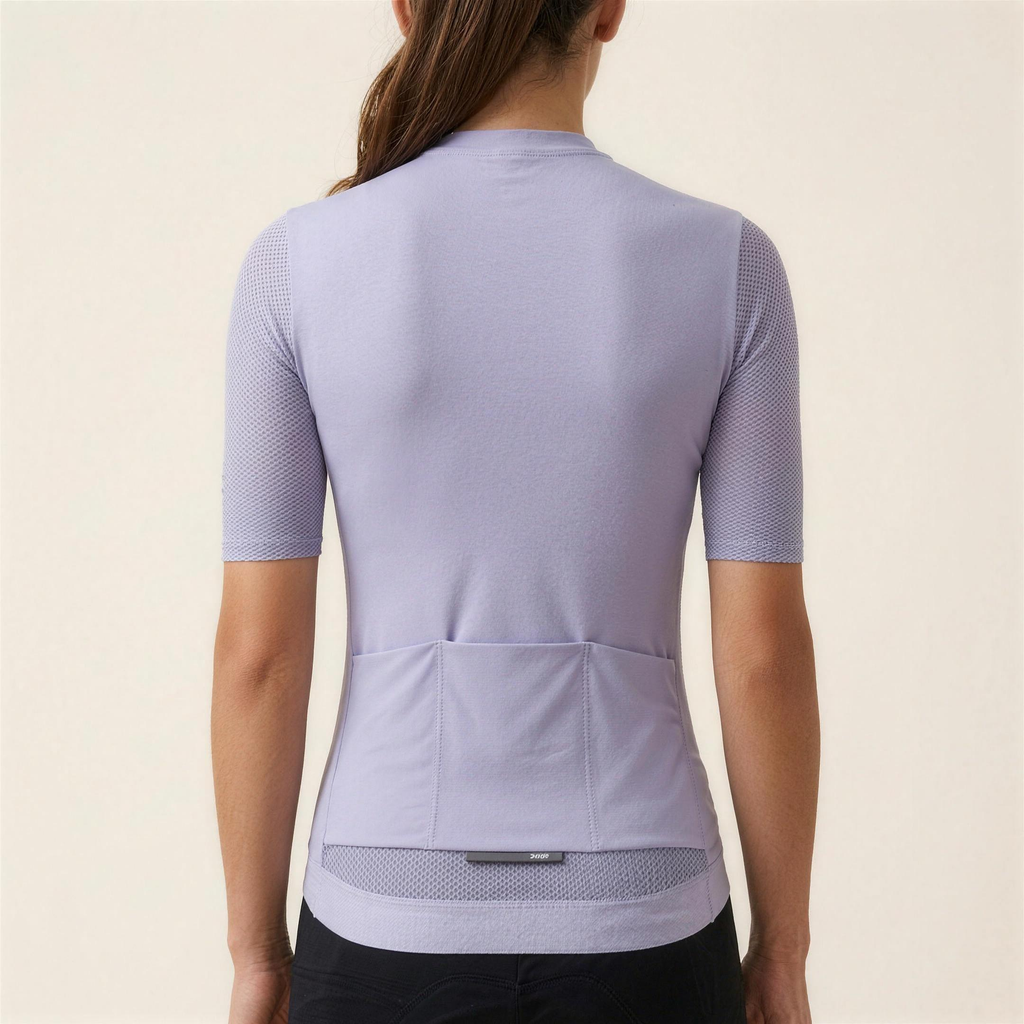 YKYWBIKE Maillot de cyclisme femme manches courtes, zip intégral