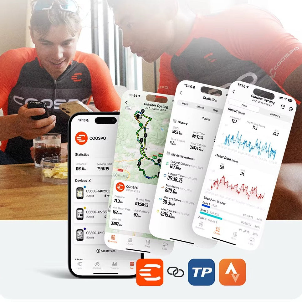 GPS Cycling Computer with Touchscreen and GNSS – Coospo CS600