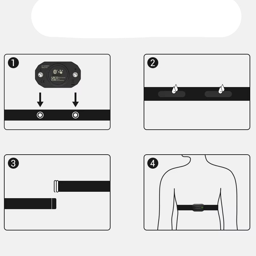 Ceinture pectorale de fréquence cardiaque COOSPO ANT+ Bluetooth