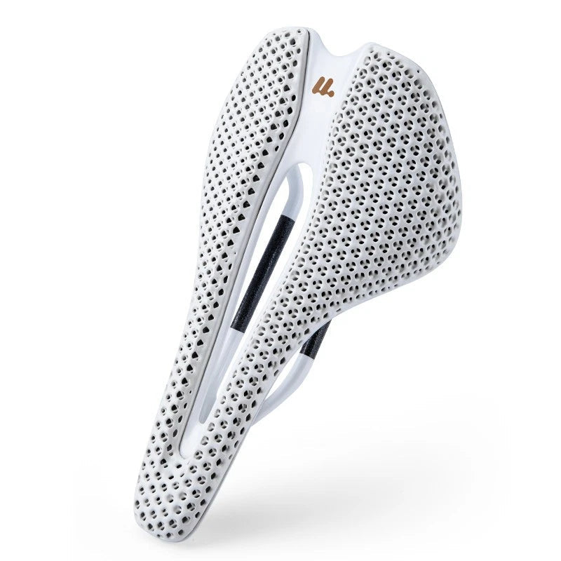 Bicycle Saddle – 3D Printed Padding – Carbon Fiber Rails – 200 g