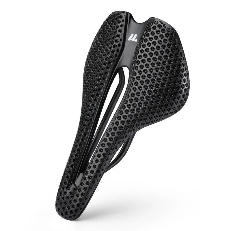 Bicycle Saddle – 3D Printed Padding – Carbon Fiber Rails – 200 g