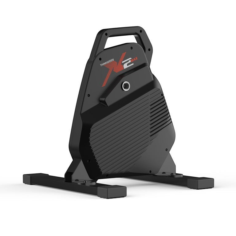 Velovoila ThinkRider X2 MAX smart direct-drive indoor bike trainer in black with red branding on a white background