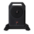 Velovoila ThinkRider XX-PRO black direct-drive smart indoor bike trainer with a stable base and carry handle.